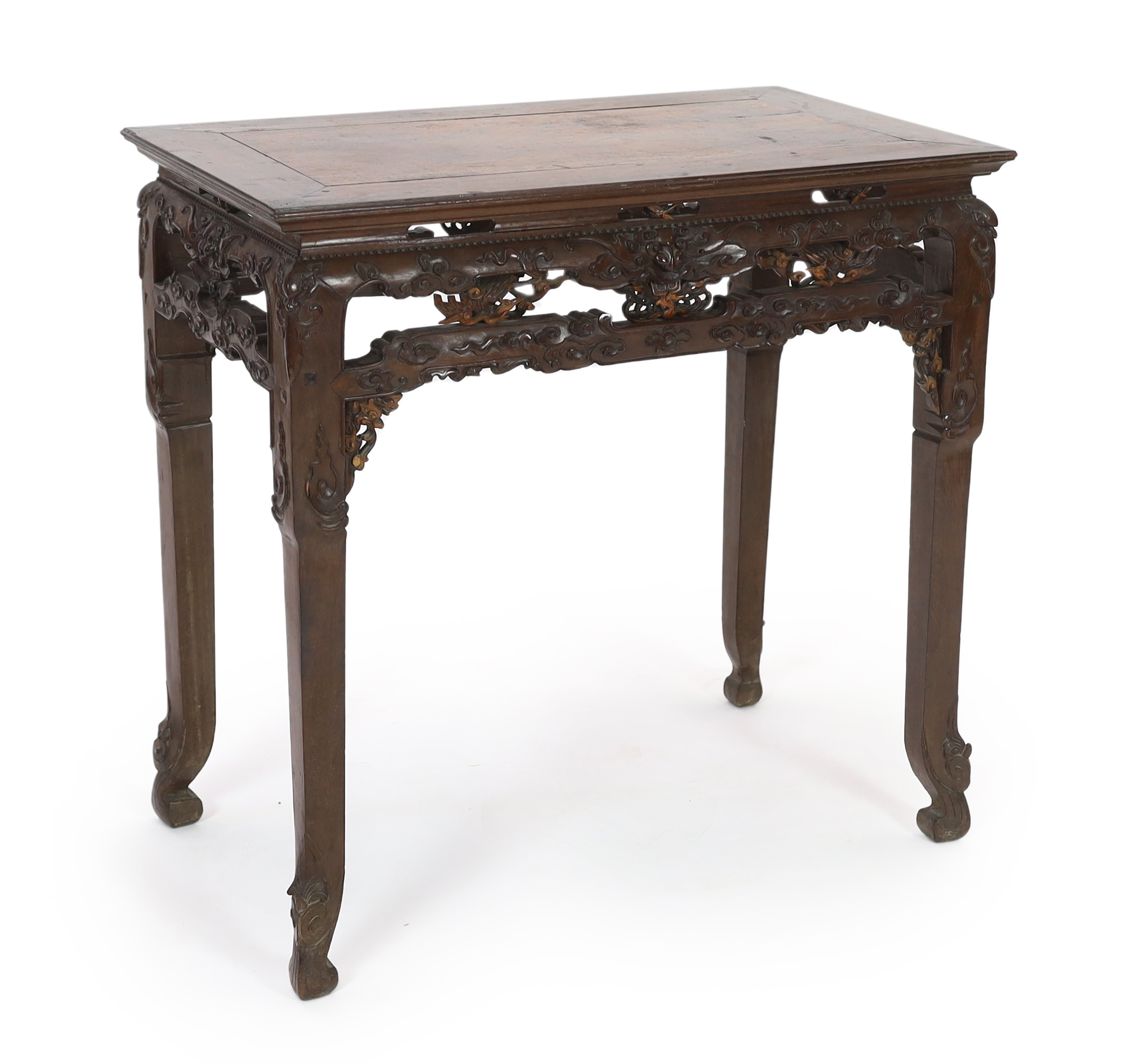 A Chinese hardwood small altar table, 19th century